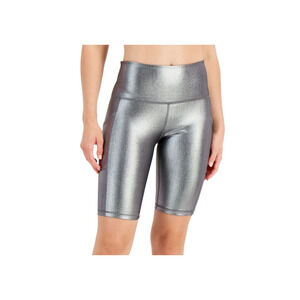 IDEOLOGY Womens Silver Compression High Waist Bike Shorts XS NWT